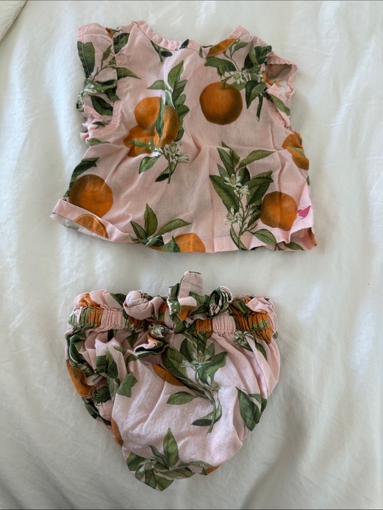 Pink Chicken Other - Pink Chicken Pink and Orange Citrus Print Two-Piece Set